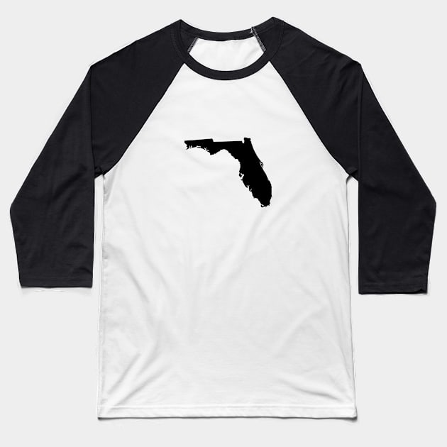 Florida Black Baseball T-Shirt by AdventureFinder